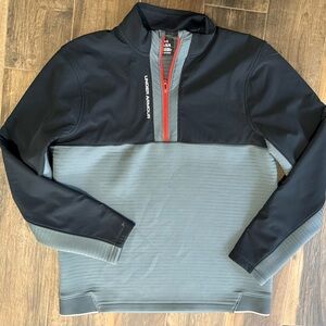 Men’s Under Armour storm, Daytona, half zip sweater, gray, size large